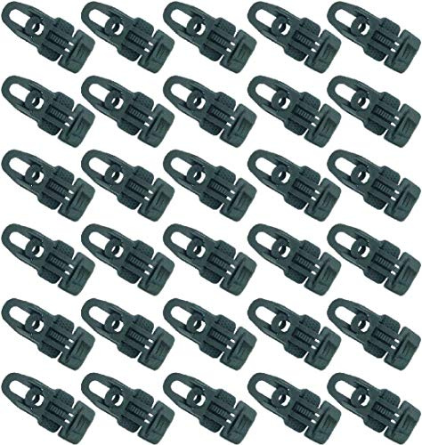 Paccs 30 x Holdon® MIDI Clip Schwarz - Klammer Klemme Befestigungsöse für Banner, Zelt, Planen, Molton - BO-Camp/Isabella