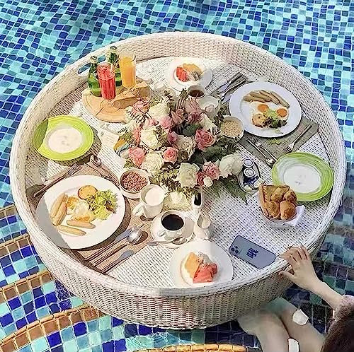 Floating Tray Floating Drink Holder Foam Refreshment Table Tray Pool Drink Floats Hot Tub Cup Holders, For Beach Party Swimming Lounge Serving Bar Accessories Food Beer