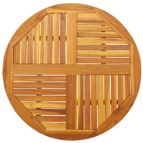 vidaXL Tischplatte Ø90x2,2 cm Rund Massivholz Akazie, Holz Tischplatte, Holztischplatte, Holzmöbelplatte, Massivholz Tischplatte, Ersatztischplatte