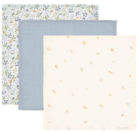 Little Dutch TE51794030 Mulltücher Spucktücher 3er Set - Forest Friends (25x25 cm)