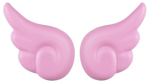Flaconi Deco Casque Moto, Décoration Ailes d'ange pour Casque de Moto, Décoration de Casque de Moto, Accessoires pour Casque,Accessoires Décoratifs de Casque de Moto,pour Casque de Moto,Ski(Rose)
