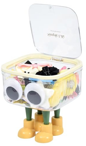 Cylogia Desktop Hair Accessories Organiser Storage Box Desk Bin Cute Hair Rope Hair Card Headdress Plastic Storage Box Cosmetic Jewellery Organiser for Girls