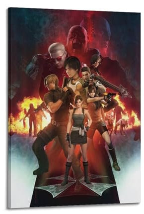 STFHRTFGGH Poster, Motiv: Game Resident Evil 3, dekoratives Gemälde, Leinwand, Wandposter und Kunstdruck, moderne Familienschlafzimmer-Dekoration, Poster, 50 x 75 cm