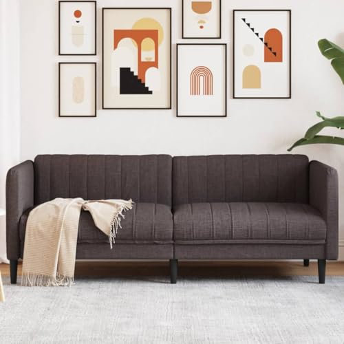 LAPOOH Sofa 3-Sitzer Dunkelbraun Stoff, Loungesofa, Sofas & Couches, Relaxsofa, Couch für Wohnzimmer, 372616