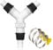 JAWUZ Raccordo scarico lavatrice per lavastoviglie,scarico lavatrice – Doppio connettore filettato a Y per tubo con raccordo di ingresso da 20-31mm e uscita tubo da 36 mm con filettatura plastica(B)