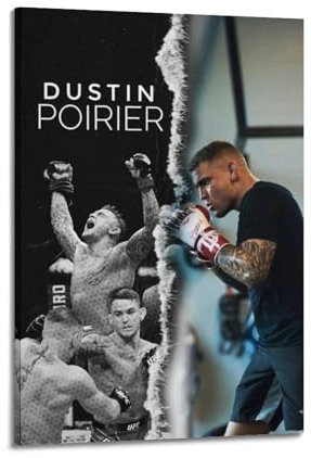 Zyfene Dustin Poirier Poster sur toile Motif étoiles de boxe 50 x 75 cm