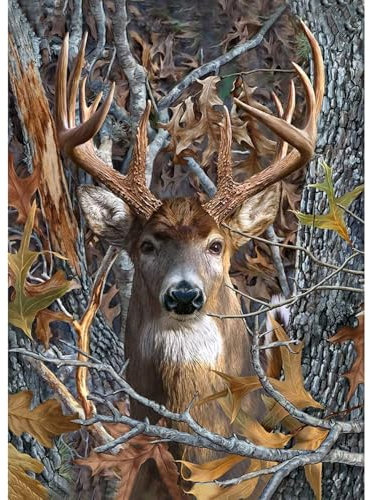 Fumupe Cerf Diamond Painting Adulte, 5D Diamond Painting Animaux Broderie Diamant Kit Complet, DIY Peinture Diamant Strass Point de Croix Cristal Painting pour Murale Décoration 30x40cm