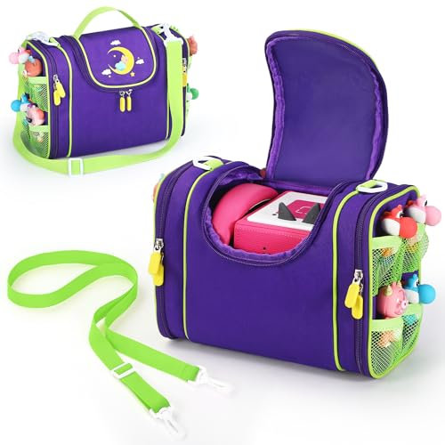 Seracle Étui de protection pour Toniebox Tonie et Tonies, casque, station de charge et autres accessoires, lilas, Étui de transport
