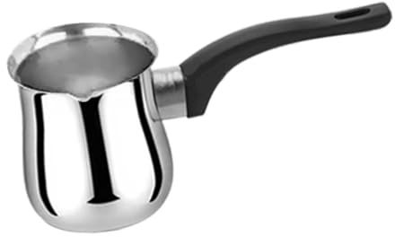 SiaBiced Türkische Kaffeekanne Edelstahl Ideal für Mokka, Tee und Kaltgetränke, Kaffeemaschine mit langem Auslauf für türkischen Kaffee, Butterschmelzkanne für Milch Tee heiße Schokolade, 250 ML