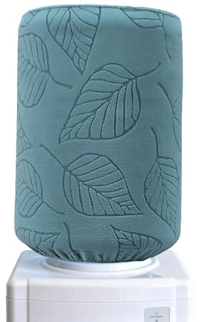 sourcing map Water Dispenser Barrel Dust Cover for 5 Gallon Buckets Blue | Reusable Durable Fabric Water Dispenser Decorative Leaf Style Elastic Fabric Cooler Protector Bucket Cover for Home Office