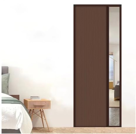 Porta pieghevole a soffietto per interni, porte scorrevoli a nido d'ape | Anta armadio scalabile con telaio in alluminio, utilizzata per bagno, cantina, camper(80x200cm)