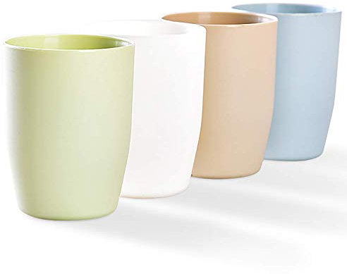 Lot de 4 Gobelets en plastique pour salle de bain