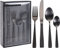 MATT BLACK 16 PIECE CUTLERY SET STAINLESS STEEL FULL PACKAGE