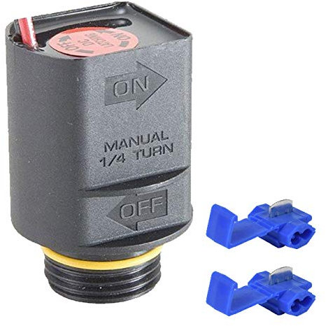 Rain Bird SOLENOID 9V Original Tbos + 2 Connettori per cavo elettrico. Utilizzare con tutte le elettrovalvole Modelli JTV, DV, DVF, ASVF, PGA, PEB, PESB, GB, BPE e serie BPES.
