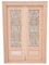 1/12 Dollhouse External Hollow Screen Tür Modell Dollhouse Möbel DIY Mini unlackiertem Holz Doppeltür Zubehör Dekoration für Kinder und Mädchen(Doppeltür)