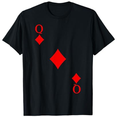 Spielkarte Karo Dame Königin Queen Fasching Karneval Kostüm T-Shirt