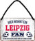 schilderkreis24 – Blechschild Lustiger Spruch Deko Artikel Sport Verein Geschenkidee Männer Club Fußball (HIER WOHNT EIN Leipzig Fan 18x12cm)