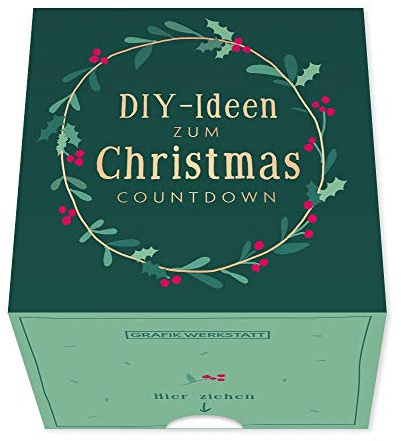 Grafik-Werkstatt 63860 Werkstatt Message in a Box | Geschenkidee | 24 Kärtchen zum abreissen | Christmas Countdown, klein