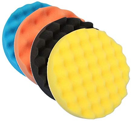 4pcs éponge de Polissage Tampon Pad Tool Kit, 7 Pouces / 180 mm for la Voiture polisseur,