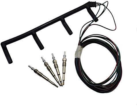 eGang Auto Neue 1,9 Diesel 4-teilige Glühkerzen und Kabelbaum N10591608 038971782C für 2004-10 Jetta Beetle Bora Golf A3