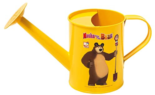 Mascha und der Bär Gießkanne, Gartenwerkzeug für Kinder (Sandspielzeug, Spielsachen ab einem Alter von 3 Jahren geeignet, Fassungsvermögen: 0,75 Liter, Maße: 10 x 25 x 13 cm), Mehrfarbig