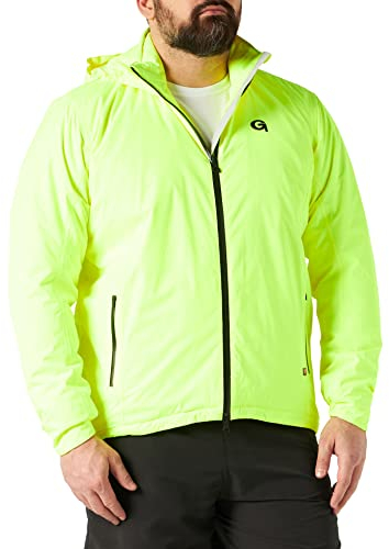 Gonso Save Therm, Herren Fahrradjacke, Wasserdichte Regenjacke, Wasserdicht bis 10.000 mm & winddicht, G-Tex, Warme Primaloft Silver Insulation, Weite Passform, PFC-frei, Gelb, Gr. L