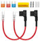 Guuzi 2 Stück 12V-24V ACS Kleiner Add-A-Circuit Sicherungsadapter mit Kabelbaum,Kleiner Sicherungshalter mit 3 Stück Ersatzsicherungen (5A/10A/15A) + Anschlussstecker