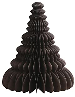 Chic Antique Albero di Natale in carta, diversi colori e dimensioni, pieghevole, altezza 15 x Ø 12,5 cm, cioccolato