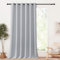 PONY DANCE Rideau Occultant Thermique - Rideaux Grand Largeur Isolant Lumineux Anti Chaleur Lumière Bloquer pour Chambre Tombé Lourd, Largeur 200 x Hauteur 245cm, Gris Argenté, 1 Pièce