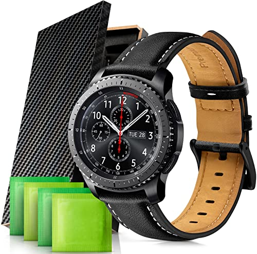 22mm Bracelet pour Samsung Galaxy Watch 46 mm/3 45 mm, en Cuir de Rechange Compatible avec Samsung Gear S3 Frontier/Classic