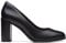 Clarks Women's Freva85 Court Pump, Black Leather, 4 UK