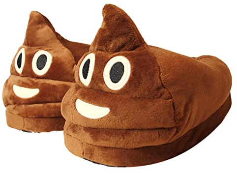 Pologmase Lustige Poop Hausschuhe | Niedliche Expression Cartoon Plüsch Slides | Weiche Bequeme Warme Rutschfeste Schuhe für Paare