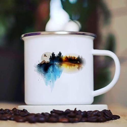 AOKODA Kreative Emaille Lagerfeuer Tassen Outdoor Reise Wasser Tasse Picknick Lagerfeuer Party Bier Getränk Saft Kaffeetasse Camping Geschenk