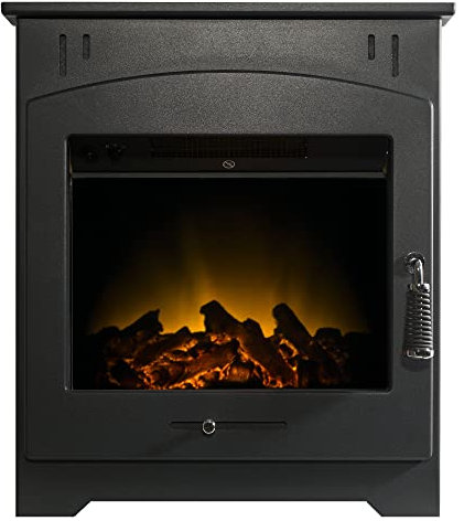 Adam Holston Electric Inset Stove in Black with Remote Control
