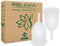 Relaxa Coppetta mestruale ecologica, per l'igiene femminile, in silicone di grado medico, dura fino a 12 ore (mini (confezione da 2), colore: bianco