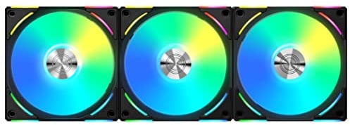 LIAN LI UNI FAN AL V2 120mm ARGB Case Fan Triple Pack With Controller - Black