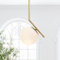 Alighting Pendelleuchte Gold Milchglas Kugeln Ø15 cm Mid Century Modern Pendelleuchte für Kücheninsel Esstisch Flur Schlafzimmer Bad(ohne Glühbirnen)