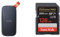 SanDisk Portable SSD 2 TB (Externe SSD 2,5 Zoll, 520 MB/s Übertragungsraten) grau & Extreme PRO SDXC UHS-I Speicherkarte 128 GB (V30, Übertragungsgeschwindigkeit 200 MB/s, U3, 4K UHD Videos)
