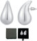 GoldenPlayer 18K Ohrringe Dupes, Ohrringe für Damen, Ohrringe Creolen für Damen, Hypoallergene 585 Vergoldete Ohrringe mit Ohrringbox (Silberne Waterdrop)