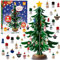 JOYIN Calendario dell'avvento natalizio 2024, 24 giorni, con albero di Natale, 24 ornamenti per ragazzi, ragazze e bambini, regali di Natale, regali di Natale, calendario per conto alla rovescia