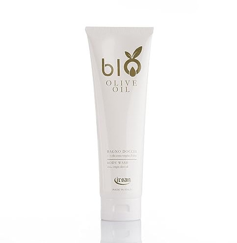 irsan Bagno Doccia Lenitivo All’olio Extra Vergine 100% Biologico con Olio Extra Vergine D’oliva, Aloe, Camomilla, 300 ml.