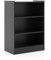 SFAREST Wooden Bookcase, 3-Tier Compact Storage Bookshelf with 18-Positions Adjustable Shelves & Anti-toppling Device, Display Stand Shelving Unit for Office Bedroom Living Room (Black)