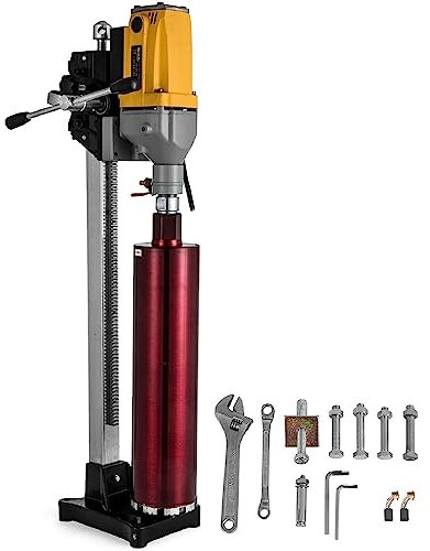 Diamond Core Drill Concrete Drilling Machine, with Stand & Drill Bits, 2180W, 160mm Drill Bits Handheld/Stand Industrial Wet Electric Concrete Core Drilling Machine for Masonry Rock Ceramic