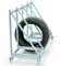 LZMZMQ Reifenständer Reifengestell Auto-Werkstatt-mobiler Reifen-Rack-Wagen, Tragbar Ersatzteil/Schnee/Sommerreifen Organizer-Halter, Für Garage/Keller/Baracke, Hält 4 Reifen, Belastbar Mit 100 Kg