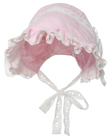 COSDREAMER Viktorianische Pilgerhaube für Damen, Pioneer, Kolonialstil, übergroße Motorhaube, Rosa 3, M