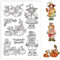 GLOBLELAND Herbst Vogelscheuche Transparente Stempel für Scrapbooking Kürbis Ahornblatt Klare Stamps Vogelscheuche Puppe Silikonstempel Für Kartengestaltung DIY Prägung Journaling