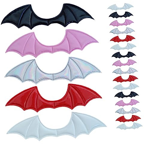 Hohopeti 20st Fledermausflügel Aus Stoff Engelsflügel Basteln Gestickte Flügelflecken Realistischer Halloween-fledermausflügel Flügeldekor Selber Machen Fledermausflügel Zum Basteln
