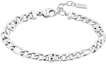 BOSS Jewelry Women's DOUBLE B INFINITE Collection Chain Bracelet in Stainless Steel with Double B Charms - 1580634