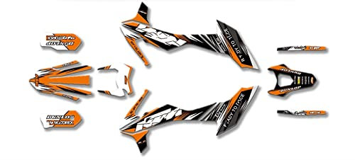 WEAVVE Racing Decals Graphic Kit Dirt Pit Bike Aufkleber Motorrad Kompatibel mit SMCR 690 2019 2020 2021 hnjgf