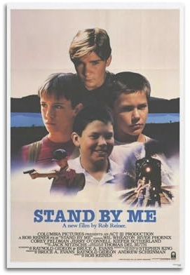 RISUANHENM Stand by Me Poster, Raumdekoration, künstlerisches Poster für Zimmer, ästhetische Leinwand, Wandkunst, Schlafzimmer-Dekor, 30 x 45 cm, ungerahmter Stil